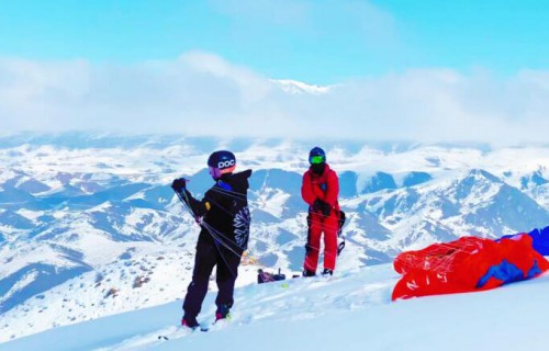 极速Speedriding滑雪飞伞，飞翔于雪山之巅